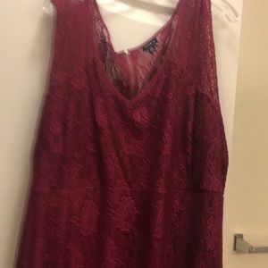 Size26 torrid long Burgundy red lace dress